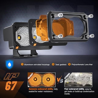 Foto 4 | Foto 4 | Cápsulas De Luz Para Motocicleta Nilight Amber, 3 Pulgadas, 1070 Lm, 2 Unidades - Venta Internacional.