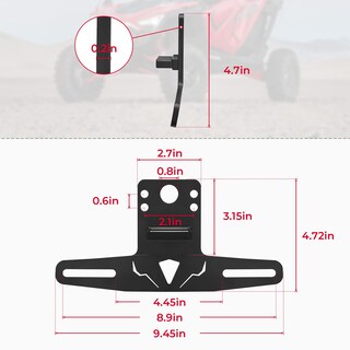 Foto 6 | Foto 6 | Soporte De Matrícula Kemimoto Utv Con Luz Para Can-am Maverick - Venta Internacional.