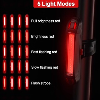 Foto 2 | Foto 2 | Juego De Luces Traseras Para Bicicleta Mudder, Recargable Por Usb, 4 Unidades - Venta Internacional.