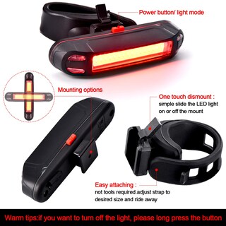 Foto 4 | Foto 4 | Juego De Luces Traseras Para Bicicleta Mudder, Recargable Por Usb, 4 Unidades - Venta Internacional.