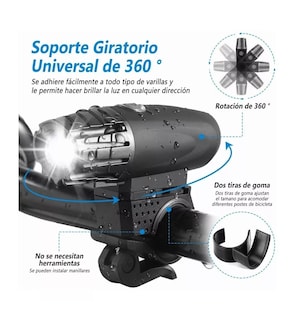 Foto 3 | Foto 3 | Luces Delanteras y Traseras de Bicicleta Eo Safe Imports Esi-7372 Linterna Negro