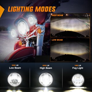 Foto 3 | Foto 3 | Kit De Faros Led Y Faros Antiniebla Para Motocicleta Nilight De 7 Pulgadas+4,5 Pulgadas - Venta Internacional.