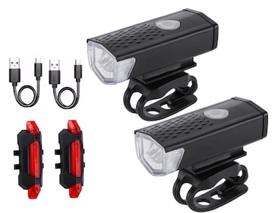 Foto 1 | Foto 1 | Xtellar Kit Premium De Luces Recargables Para Bicicleta, 4 Piezas, Resistente Al Agua Ipx6, Iluminación Nocturna Óptima, Usb