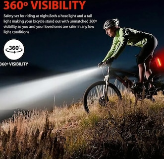 Foto 3 | Foto 3 | Xtellar Kit Premium De Luces Recargables Para Bicicleta, 4 Piezas, Resistente Al Agua Ipx6, Iluminación Nocturna Óptima, Usb