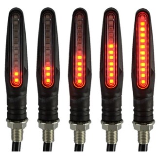 Foto 1 | Foto 1 | Direccionales Led Moto Secuencial Motocicleta Malubero color Rojo