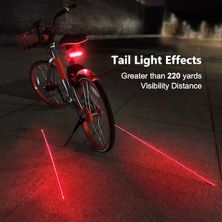 Foto 3 | Foto 3 | Luz Led Trasera Láser Direccional para Bicicleta Recargable Eo Safe Imports Esi-11829 Negro