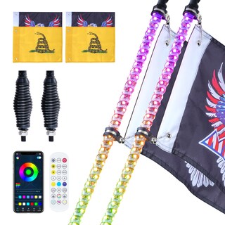 Foto 1 | Foto 1 | Whip Light Vevor De 3 Pies Con Base De Resorte, Rgb Chasing Para Utv - Venta Internacional.