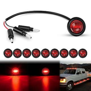 Foto 1 | Foto 1 | Rotulador Redondo Nilight De 3/4 Pulgadas, 10 Unidades, Led Rojo, Resistente Al Agua - Venta Internacional.