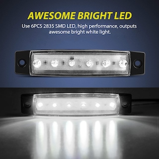 Foto 3 | Foto 3 | Luz Indicadora Led Nilight, 10 Unidades, 3,8 Pulgadas, 6 Led, 12 V Dc - Venta Internacional.