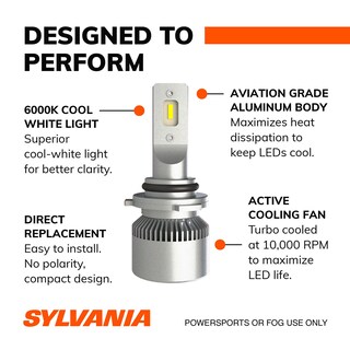 Foto 7 | Foto 7 | Paquete De 2 Bombillas Led Powersport 6000k Sylvania 9006 Para Faros Delanteros - Venta Internacional.