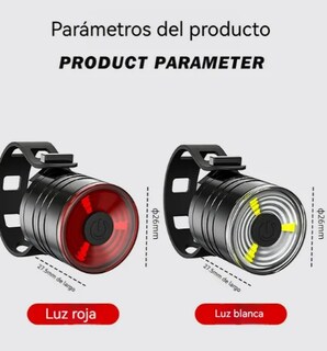 Foto 4 | Foto 4 | Xtellar Pack 2 Luces Led Estroboscópicas De Seguridad Para Bicicletas Rojas Y Blancas