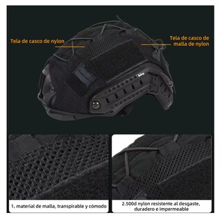Foto 5 | Foto 5 | Forro Para Casco Táctico Equipo Táctico Belug Negro