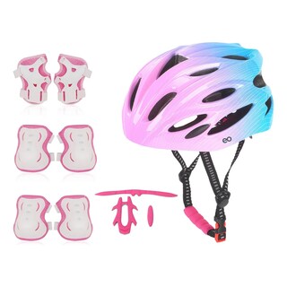 Foto 1 | Foto 1 | Kit Casco Protección Niños Rodilleras Muñequeras Coderas Estilo 2 Eo Safe Imports Esi-18695 Rosa