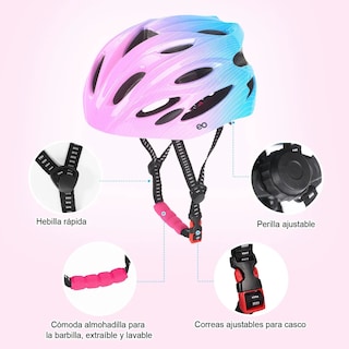 Foto 2 | Foto 2 | Kit Casco Protección Niños Rodilleras Muñequeras Coderas Estilo 2 Eo Safe Imports Esi-18695 Rosa