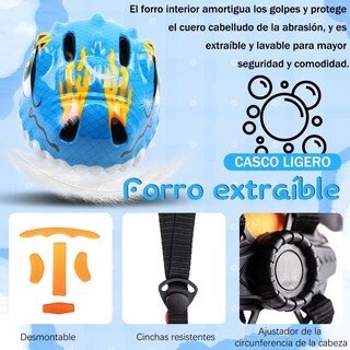 Foto 4 | Foto 4 | Set 7 Kits Casco Protección Con Rodilleras Codilleras Eo Safe Imports Esi-20832 Azul