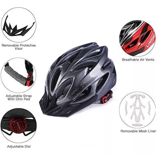 Foto 2 | Foto 2 | Casco De Bicicleta + Luz De Bicicleta Recargable Usb + Gafas Eo Safe Imports Esi-15814 Negro