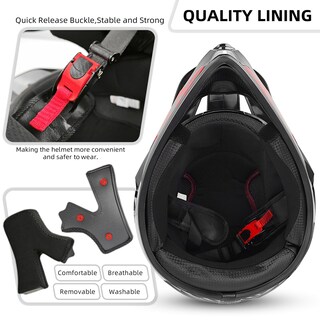Foto 5 | Foto 5 | Casco De Motocross Spark Dot Integral Para Adulto, Rojo (grande) - Venta Internacional.