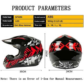 Foto 7 | Foto 7 | Casco De Motocross Spark Dot Integral Para Adulto, Rojo (grande) - Venta Internacional.