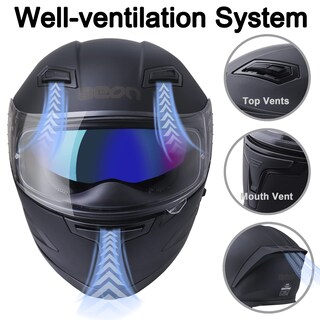 Foto 4 | Foto 4 | Casco De Moto Beon Full Face Street Bike Aprobado Por El Dot - Venta Internacional.