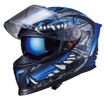 Foto 1 | Foto 1 | Casco De Moto Beon Full Face Glossy Blue Adult S-xl - Venta Internacional.