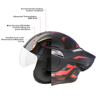Foto 3 | Foto 3 | Casco De Moto Beon, Modular Integral, Aprobado Por El Dot - Venta Internacional.
