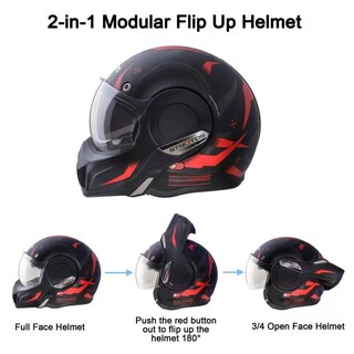 Foto 4 | Foto 4 | Casco De Moto Beon, Modular Integral, Aprobado Por El Dot - Venta Internacional.