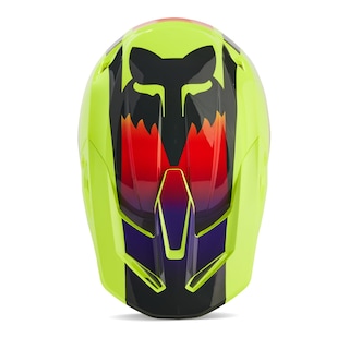 Foto 4 | Foto 4 | Casco De Motocross Fox Racing V1 Flora, Color Amarillo, Talla Grande - Venta Internacional.