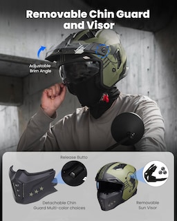 Foto 2 | Foto 2 | Casco De Moto Ilm Open Face 3/4 Half Vintage Retro Dot - Venta Internacional.