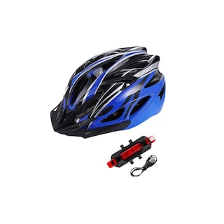 Foto 1 | Foto 1 | Casco de Bicicleta más Luz de Bicicleta Azul Unitalla