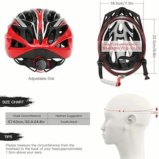 Foto 2 | Foto 2 | Casco de Bicicleta más Luz de Bicicleta Azul Unitalla