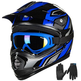 Foto 1 | Foto 1 | Casco Ilm Youth Kids Atv Motocross B07 Azul/plateado Dot - Venta Internacional.