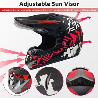 Foto 4 | Foto 4 | Casco De Motocross Spark Youth Aprobado Por El Dot Rojo (s 55-56 Cm) - Venta Internacional.
