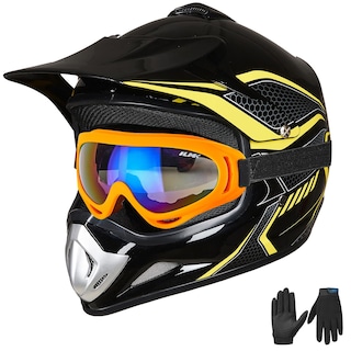 Foto 1 | Foto 1 | Casco De Moto De Cross Ilm Bld-818 Para Jóvenes Y Niños, Cara Completa, Amarillo Dot - Venta Internacional.
