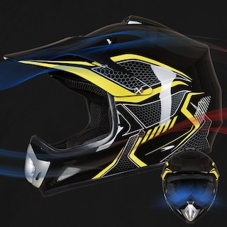 Foto 3 | Foto 3 | Casco De Moto De Cross Ilm Bld-818 Para Jóvenes Y Niños, Cara Completa, Amarillo Dot - Venta Internacional.
