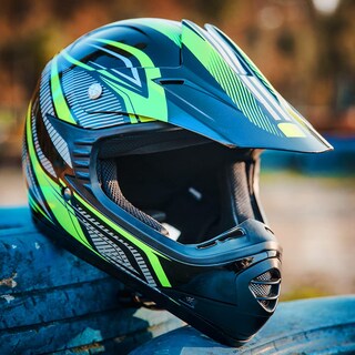 Foto 5 | Foto 5 | Casco Ilm Youth Kids Atv Motocross B07 Verde/plateado Dot - Venta Internacional.