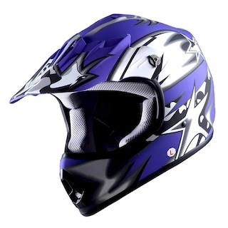 Foto 1 | Foto 1 | Casco Wow Para Niños De Motocross Bmx Mx Atv Star, Color Azul Mate - Venta Internacional.