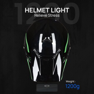 Foto 7 | Foto 7 | Casco Integral Para Moto De Cross Ilm Bld-818 Para Jóvenes Y Niños, Color Verde Dot - Venta Internacional.