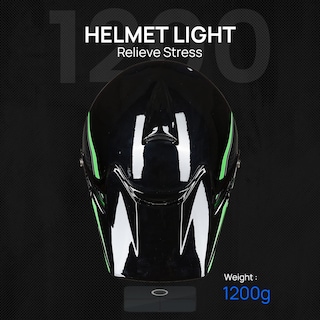 Foto 7 | Foto 7 | Casco Integral Para Moto De Cross Ilm Bld-818 Para Jóvenes Y Niños, Color Verde Dot - Venta Internacional.