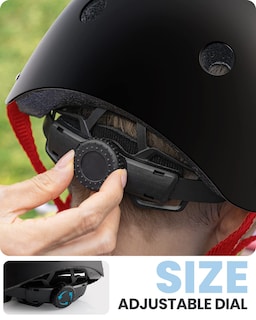 Foto 3 | Foto 3 | Casco De Bicicleta Outdoormaster Para Jóvenes Y Niños, Ajustable, Negro Y Rojo - Venta Internacional.