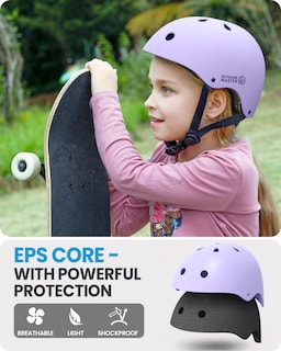 Foto 5 | Foto 5 | Casco Outdoormaster Para Jóvenes Y Niños, Color Morado, Talla M - Venta Internacional.