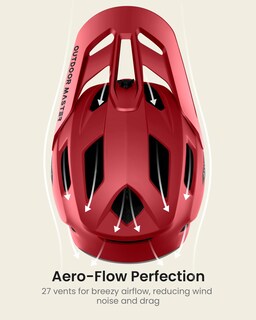 Foto 3 | Foto 3 | Casco De Bicicleta De Montaña Outdoormaster Grizzly Flaming Red - Venta Internacional.