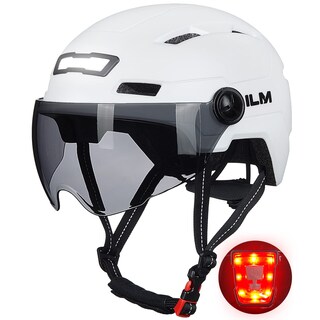 Foto 1 | Foto 1 | Casco De Bicicleta Ilm E3-10l Con Luz Led Recargable Por Usb, Color Blanco - Venta Internacional.