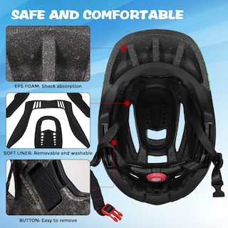 Foto 5 | Foto 5 | Casco De Ciclismo Lixada Para Niños, Desmontable, De Cara Completa, De 52 A 58 Cm - Venta Internacional.