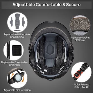 Foto 5 | Foto 5 | Casco De Bicicleta Ilm E3-10l Para Adultos Con Luz Led Recargable Por Usb, Color Blanco - Venta Internacional.