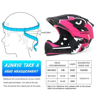 Foto 4 | Foto 4 | Casco Lixada Para Niños, Ajustable, Desmontable, Integral, Azul - Venta Internacional.