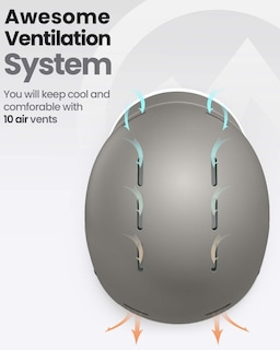 Foto 3 | Foto 3 | Casco De Bicicleta Outdoormaster Con Certificación De Seguridad Gris Pizarra Para Adulto - Venta Internacional.