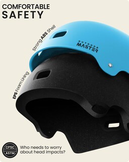 Foto 2 | Foto 2 | Casco Outdoormaster Skateboard Cycling Blue M Para Niños - Venta Internacional.