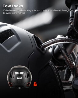 Foto 5 | Foto 5 | Casco De Bicicleta Inteligente Ilm Nta8776 Ce Cpsc Triple Cert. Negro - Venta Internacional.
