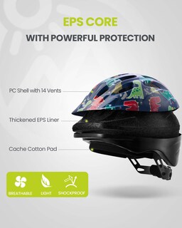 Foto 2 | Foto 2 | Casco De Bicicleta Outdoormaster Para Niños Pequeños Dino Volcanoland M - Venta Internacional.
