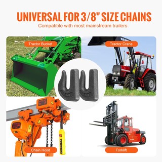 Foto 3 | Foto 3 | Ganchos Para Cadenas De Agarre Soldados Vevor G70 De Acero Forjado, 6 Paquetes - Venta Internacional.